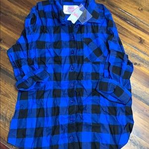 Justice plaid shirt